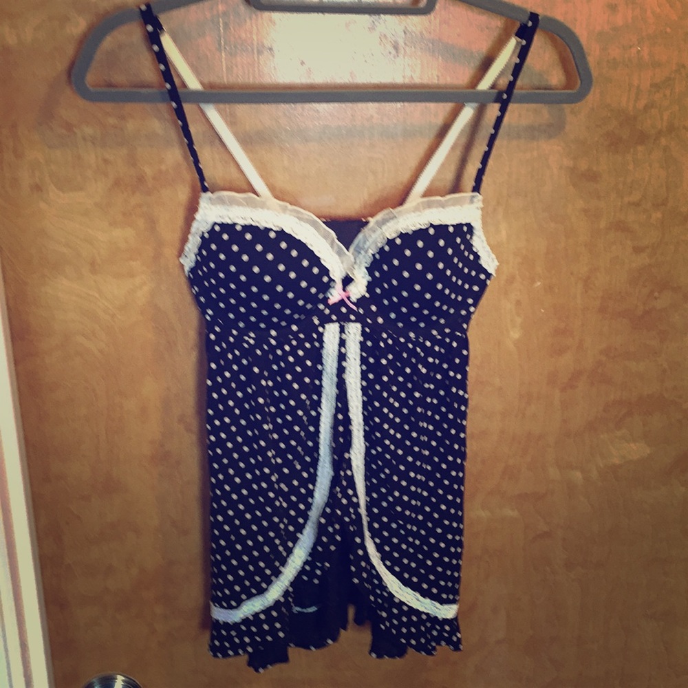 Victoria’s Secret Black & White Polka Dot lingerie